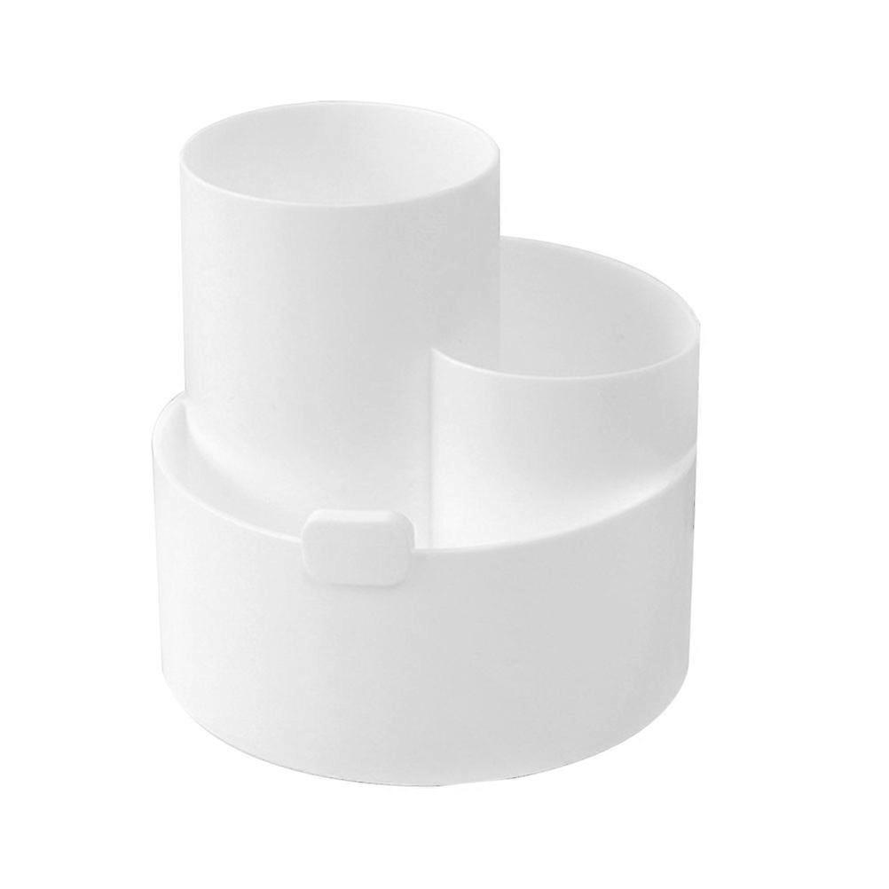 Rotatable Desktop Storage Box Organizer For Office Stationery White 12.5X12CM Multi-functional 1Pack