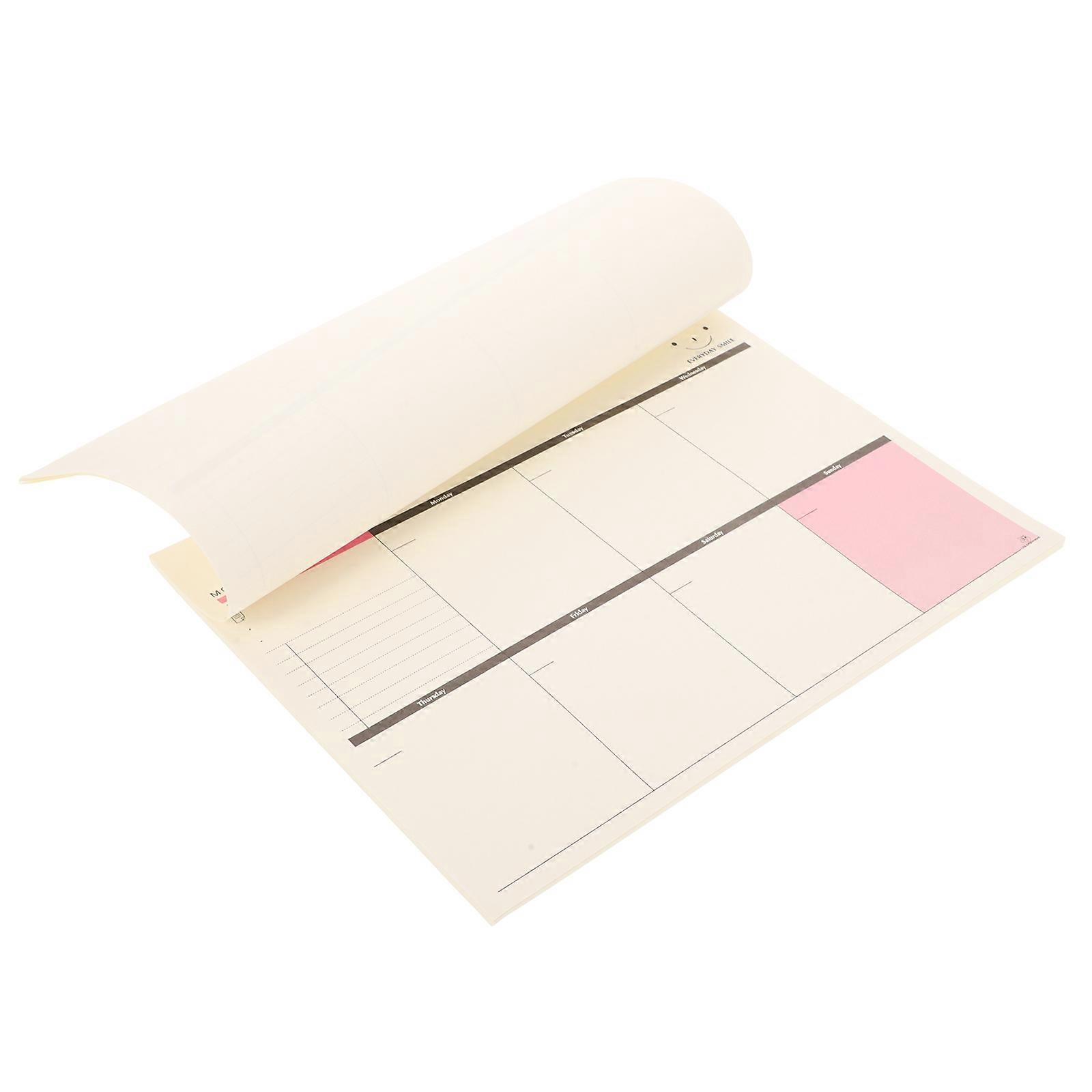 Schedule Planner Journal Undated Planner Students Office Workers Time Management Rectangular Beige A4 1Pack