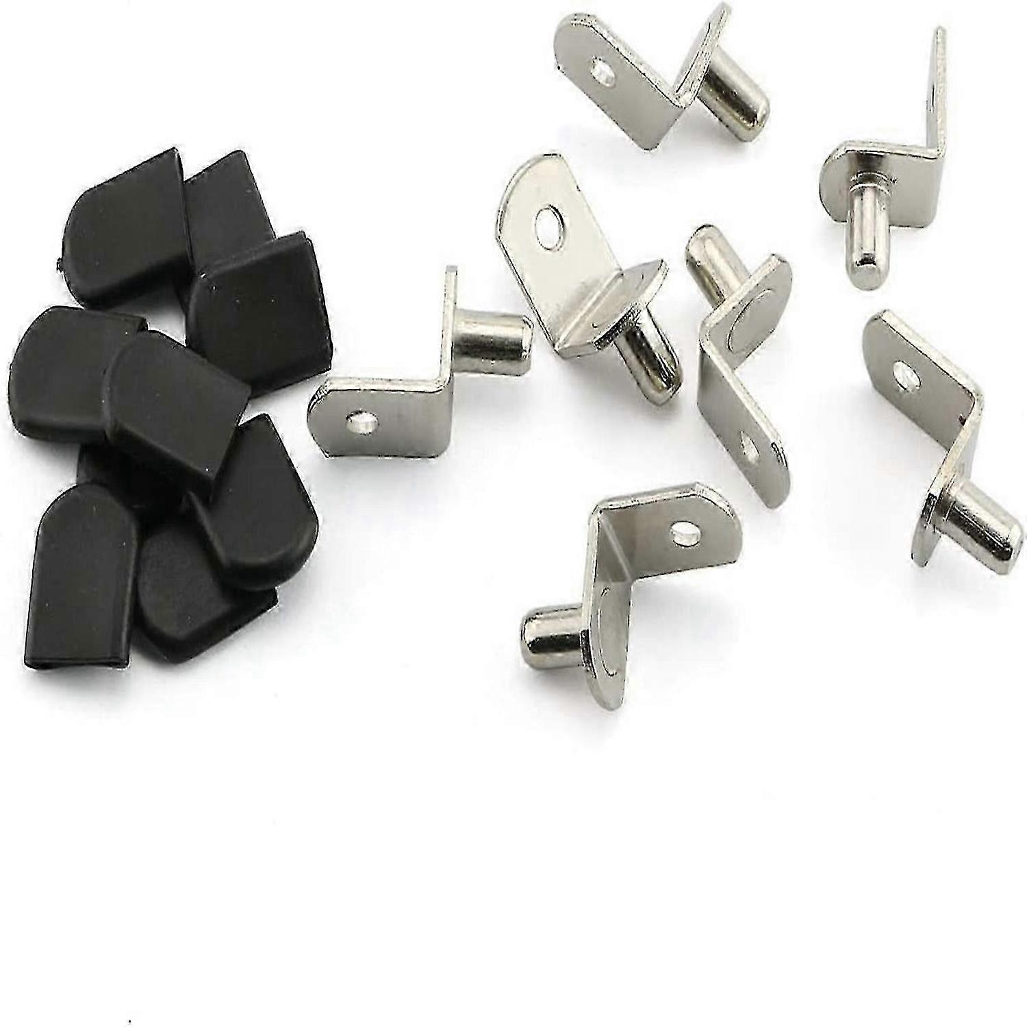 20PCS Shelf Support Pegs Pins with Rubber Sleeve,L Shape Thickened Shelf Bracket, Silver hwy