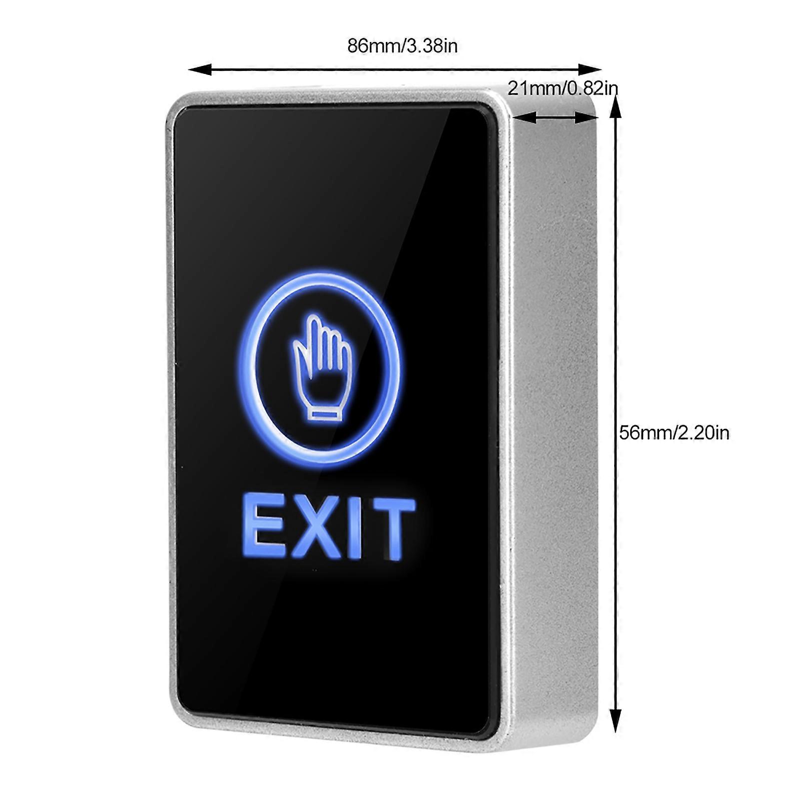 Touch Sensor Pannel NO NC COM Exit LED Light Access Control Switch Button for Home Security