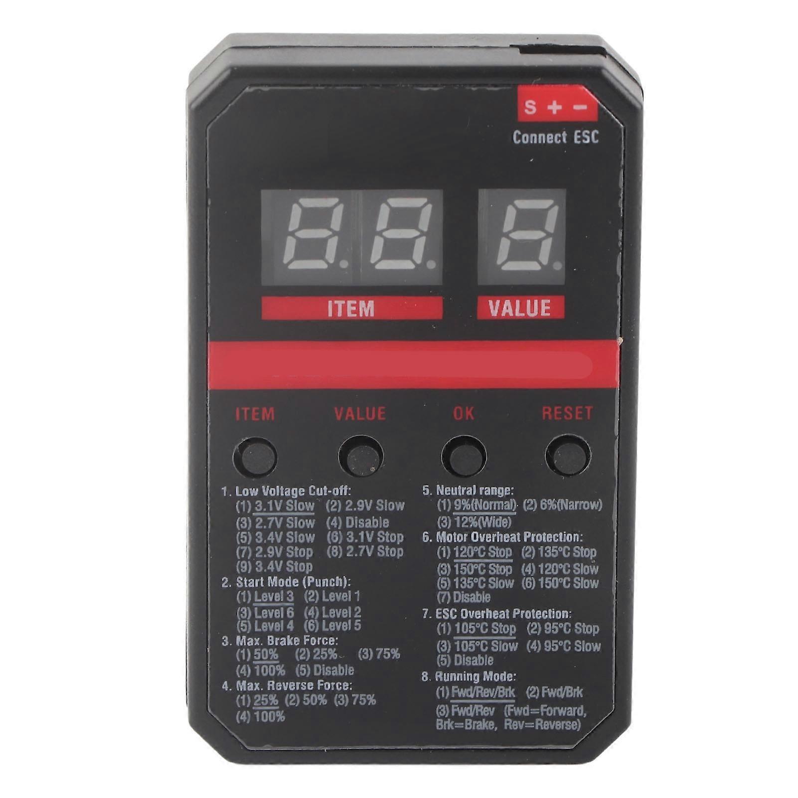 RC Car LED Program Card for Rocket V2 45A 60A 80A 120A 150A Brushless Waterproof ESC Programing Card