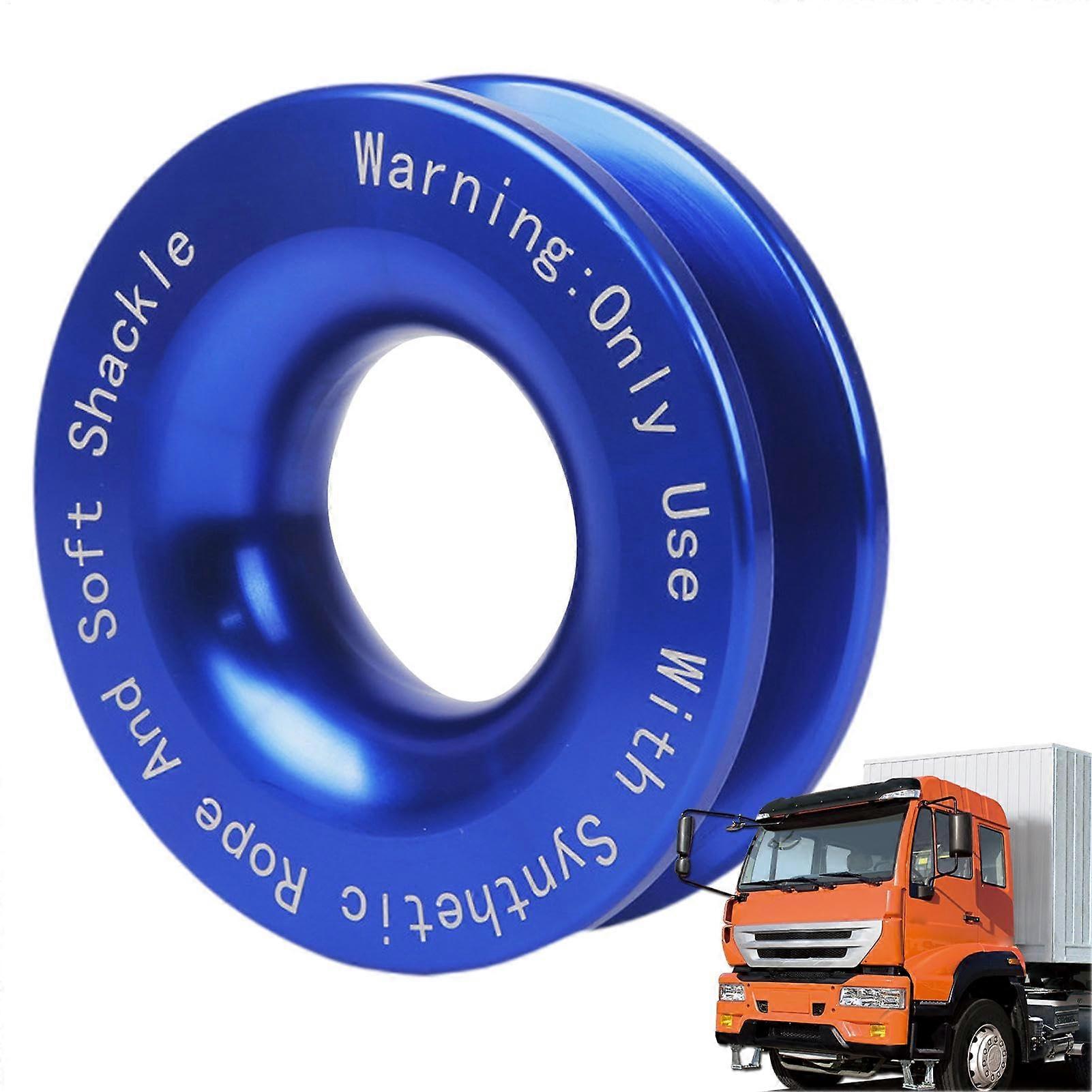 Winch Snatch Block  41000 lbs Aluminum Winch Snatch Recovery Ring  Rustproof Winch Accessory Set, Durable Pulley for Truck SUV Blue