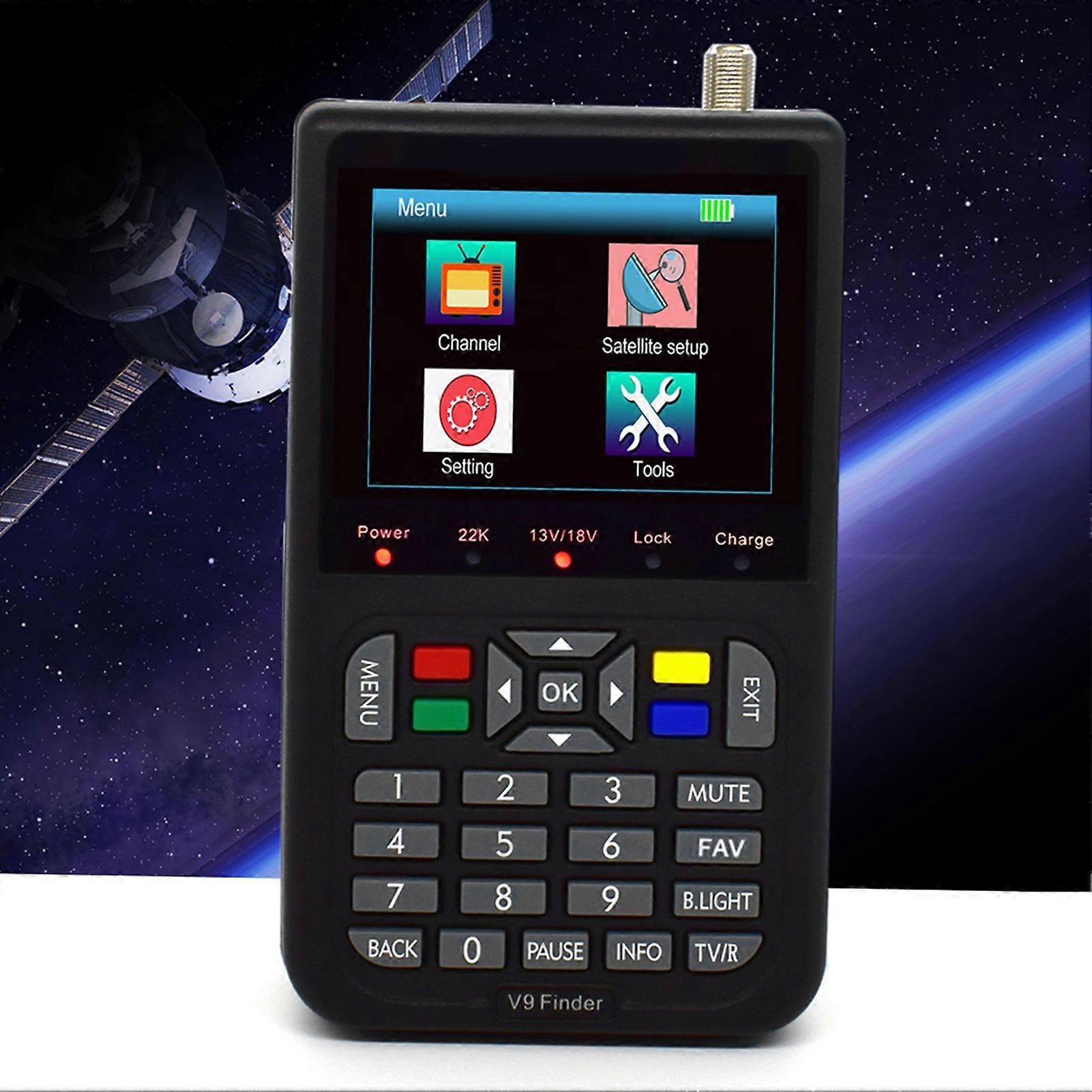 V9 Finder Digital Satellite Signal Meter Finder 3.5 inch LCD Digital Display Satellite Television