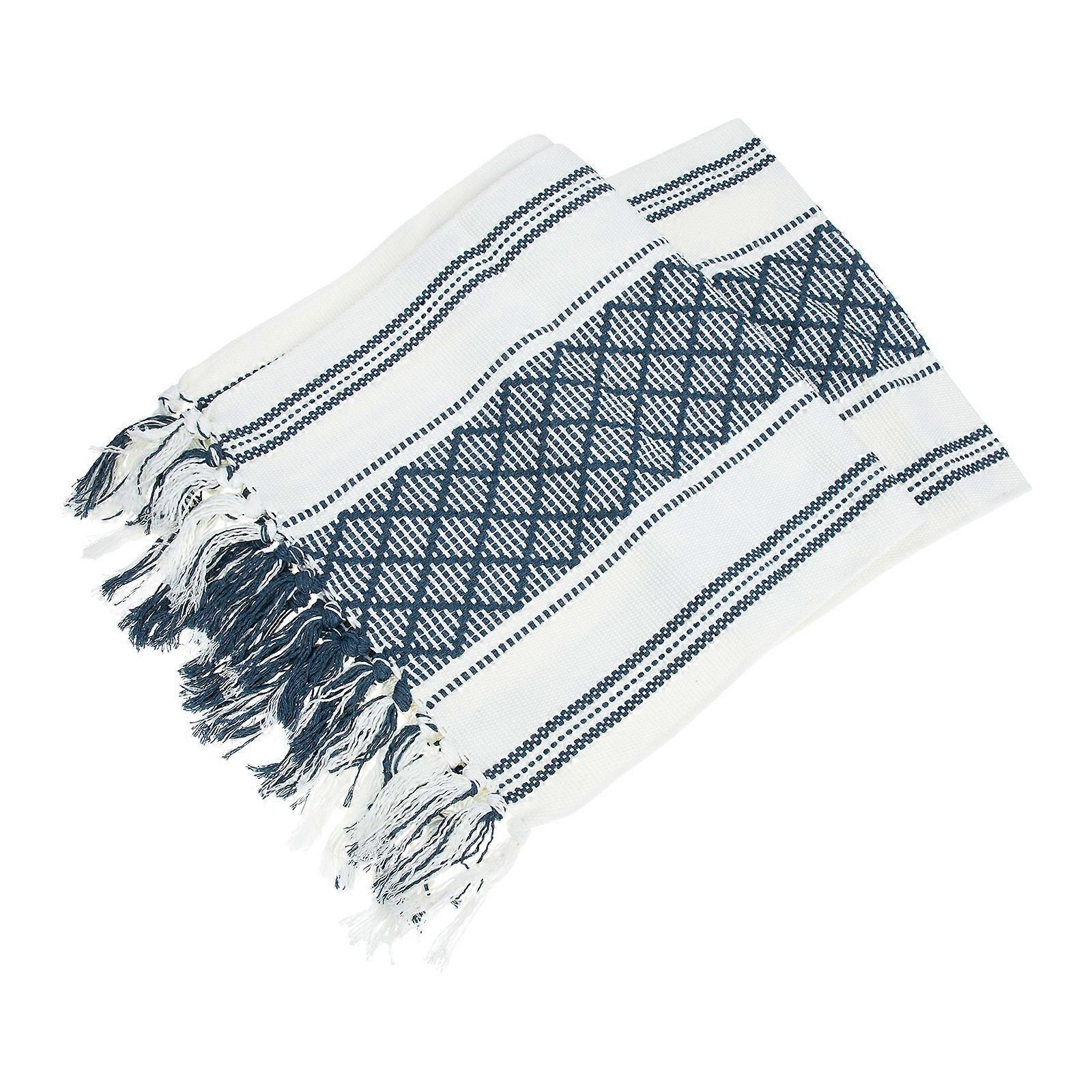 Braided Stripe Table Runner Decor for Party Use 1 Piece Black Cloth