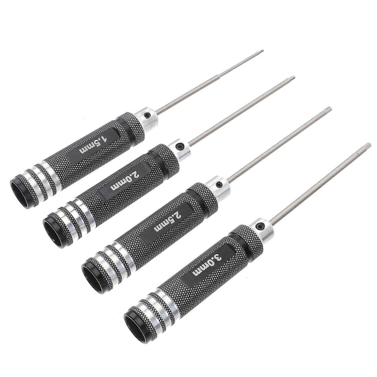 Screwdrivers Hexagon Screw Driver Set Professional Disassembling Screws RC Helicopter Black 4Pcs