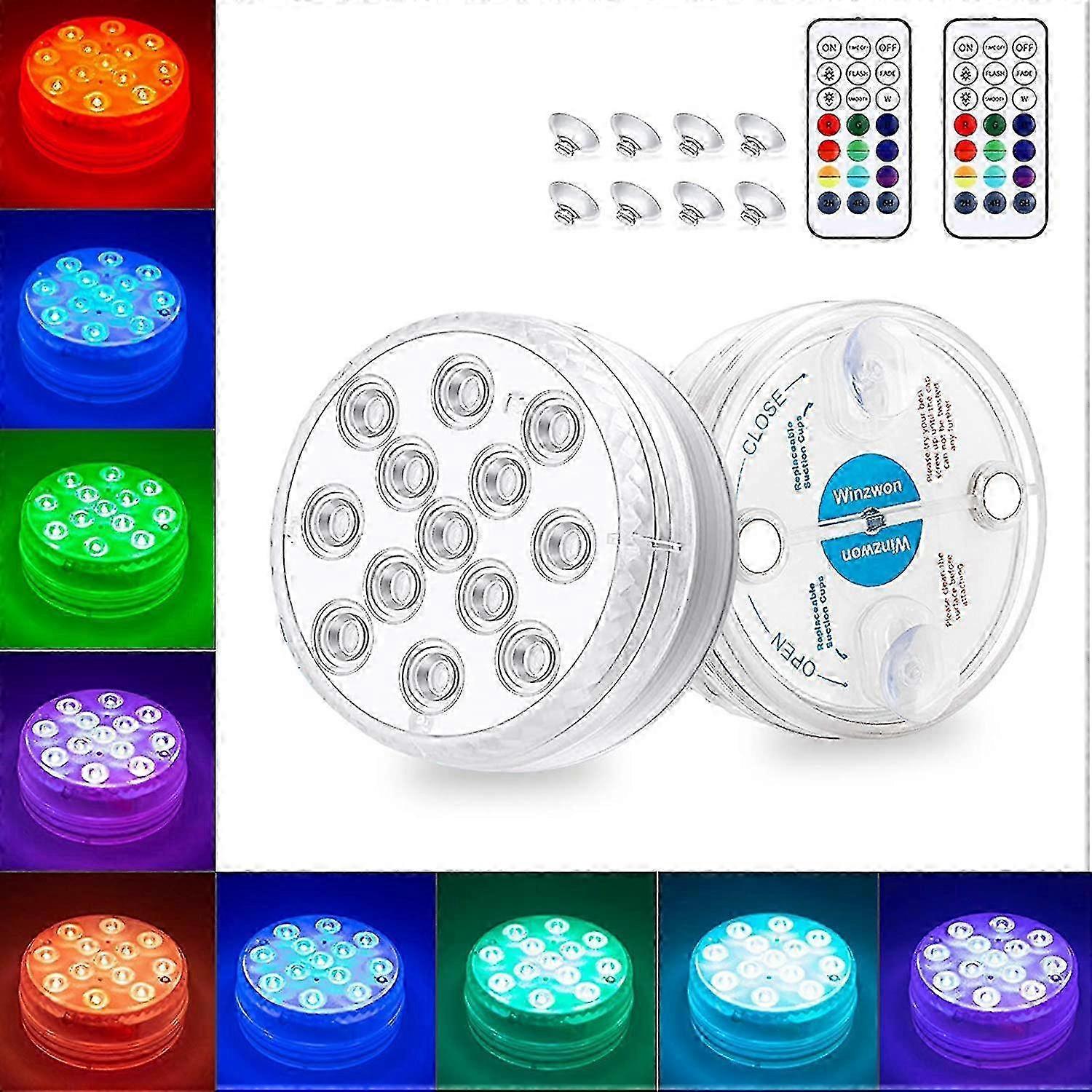 Solar Floating Pool Lights 2 Pack Waterproof LED Ball Lights