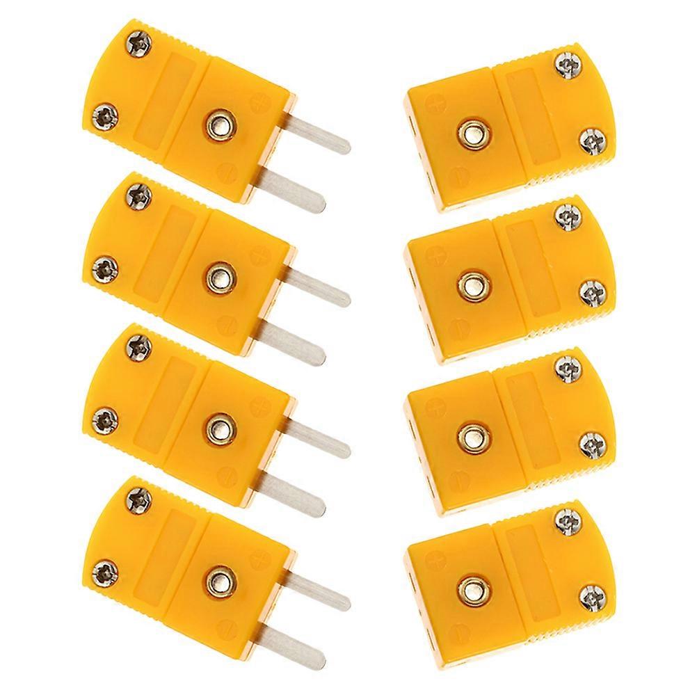 Temperature Measurement K Type Thermocouple Connectors For Laboratory Equipment Orange 2.50x1.70x1.00cm 2Pairs