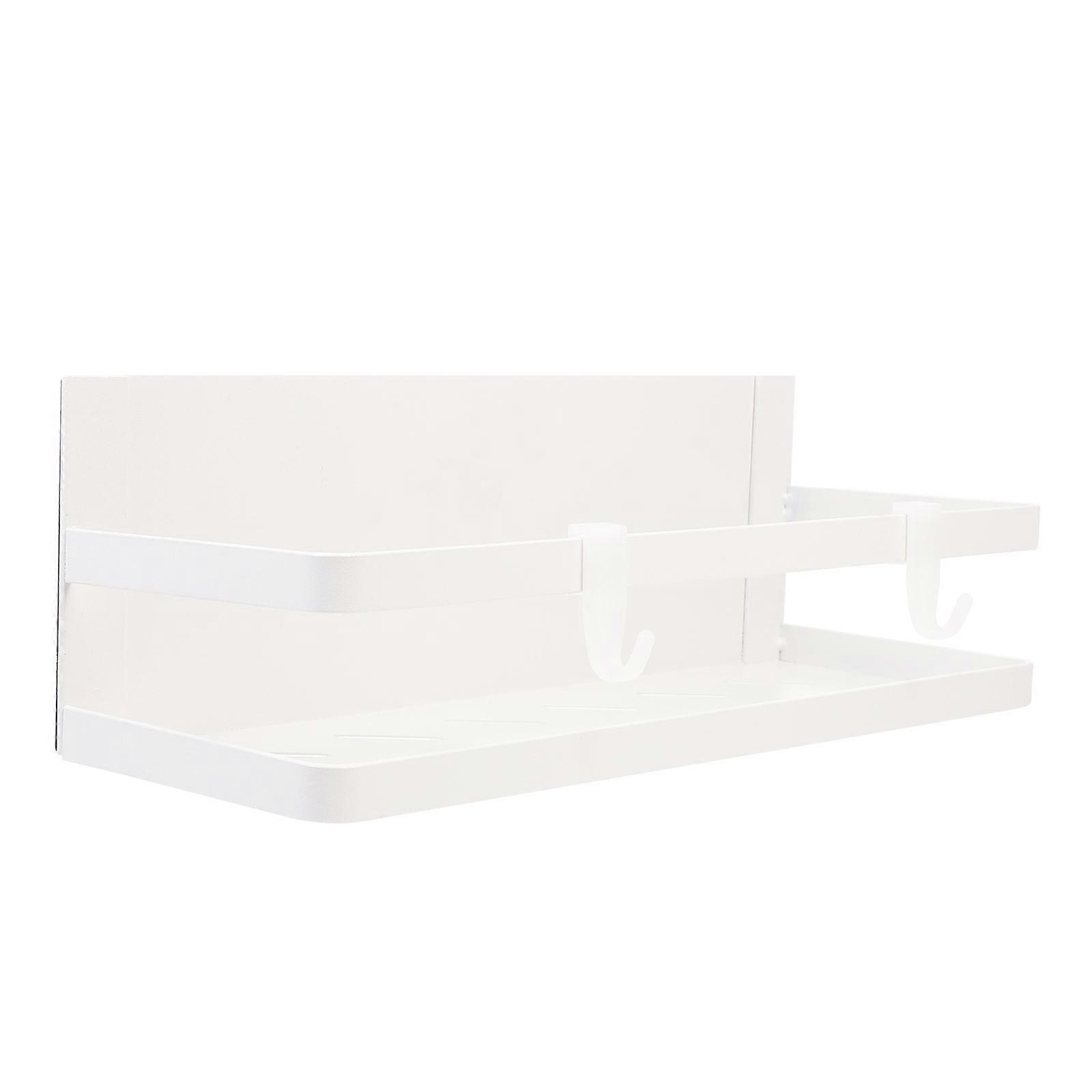 Fridge Side Wall Rack Home Appliances White 30X11cm Simple Design Seasoning Storage 1Set