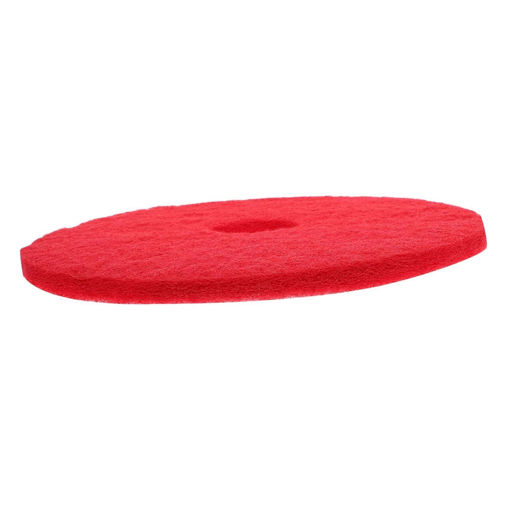 Floor Cleaning Pad Interchangeable Red Fabric Cleaning Pad for Round Floor Machines Compatible Wax Mat 120g