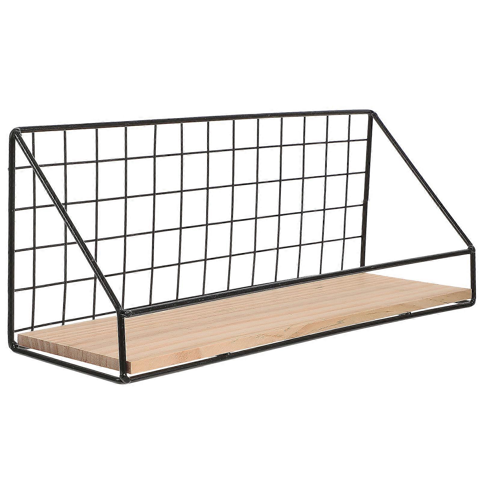 Practical WallMounted Storage Rack with Synthetic Material for Home Use 1pc Black