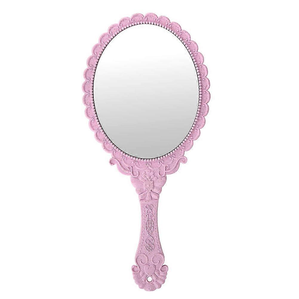 Handheld Makeup Mirror for Makeup Use 2Pcs Portable Pink Cosmetic Mirrors