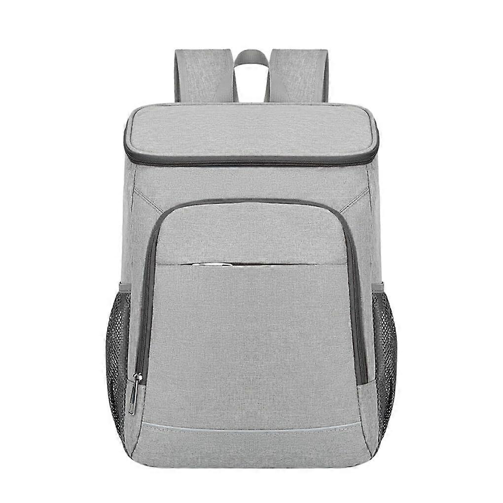 Lightweight Thermal Backpack, Grey Fabric, Multifunctional Design For Easy Transport
