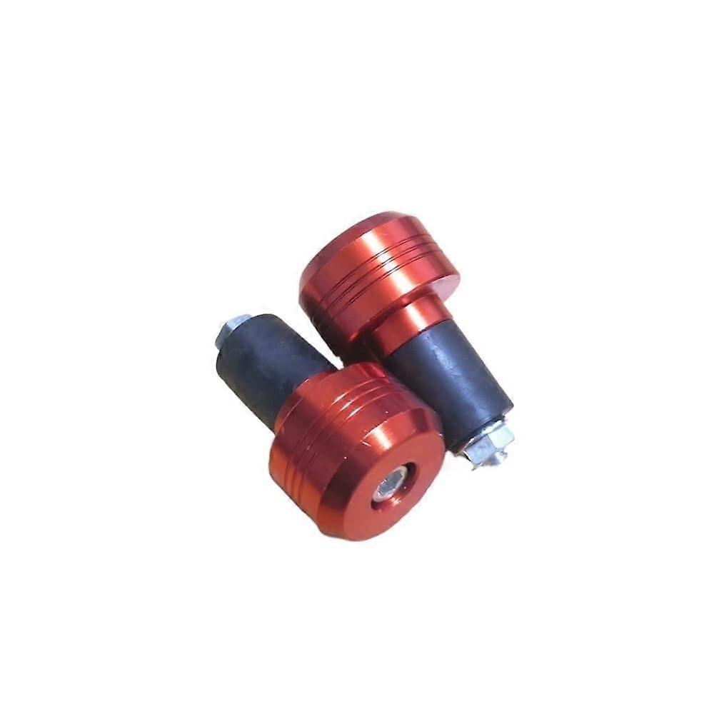 7/8' CNC Motorcycle Handlebar Bar End Grips Slider Vibration Dampener Handlebar End Plugs (Orange)