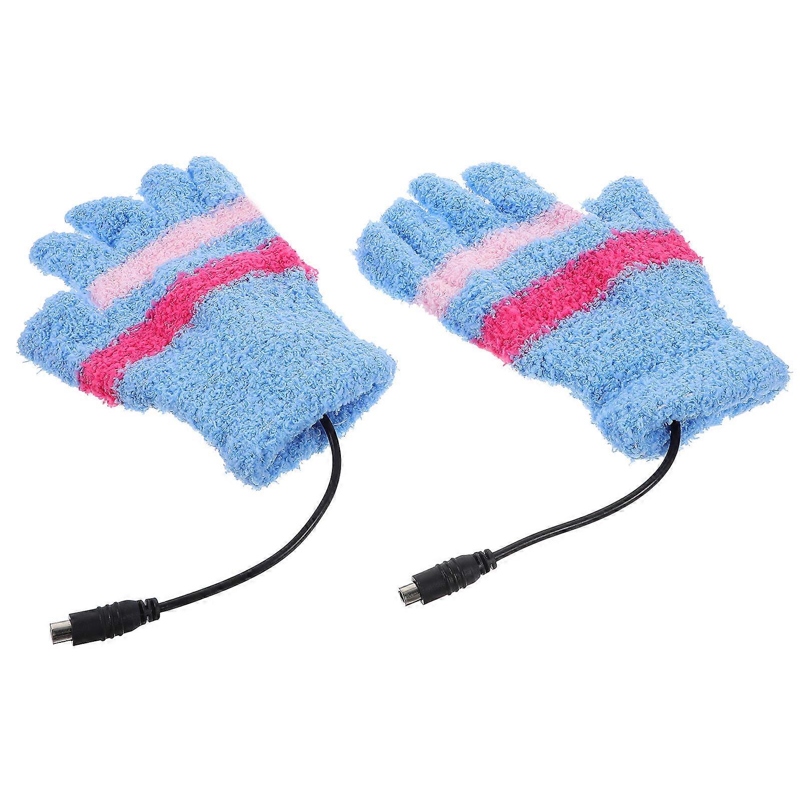 Hand Warmer Gloves Rechargeable Usb Powered For Indoor Computer Use 1Pair