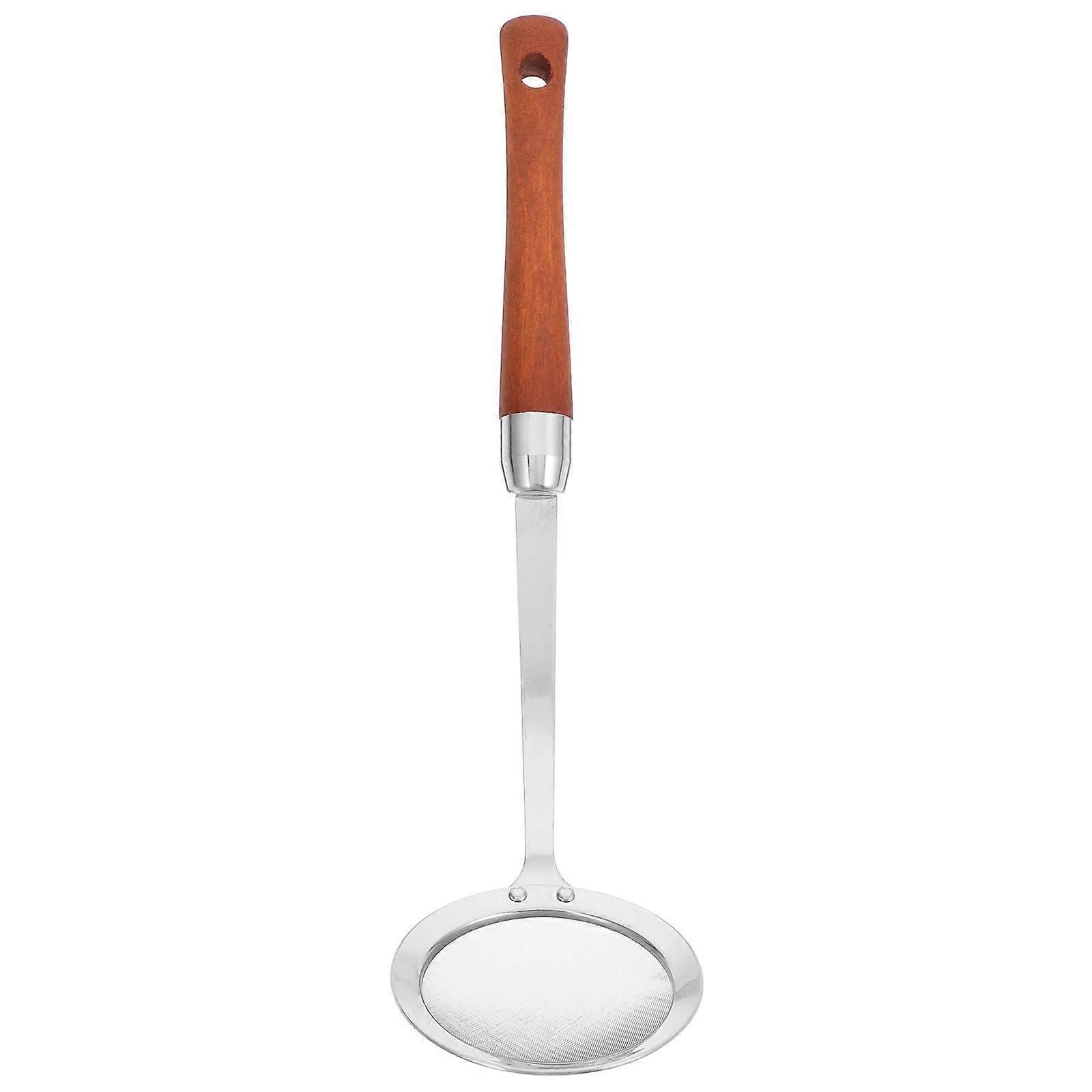 Mesh Stainless Steel Colander Spoon Kitchen Strainer Scoop Multifunctional Use Comfortable Grip 1Pack