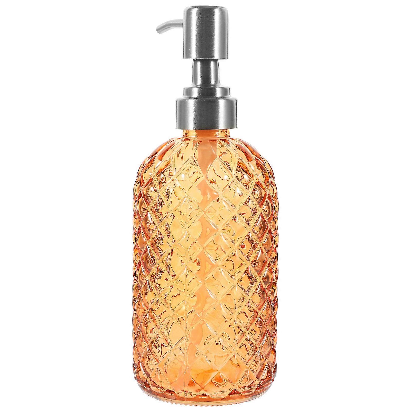 Glass Soap Dispenser Bottle Refillable Pump Lotion Bottle Stylish Leak Proof Design for Liquid Soap, Shampoo, Body Wash Bathroom Accessory