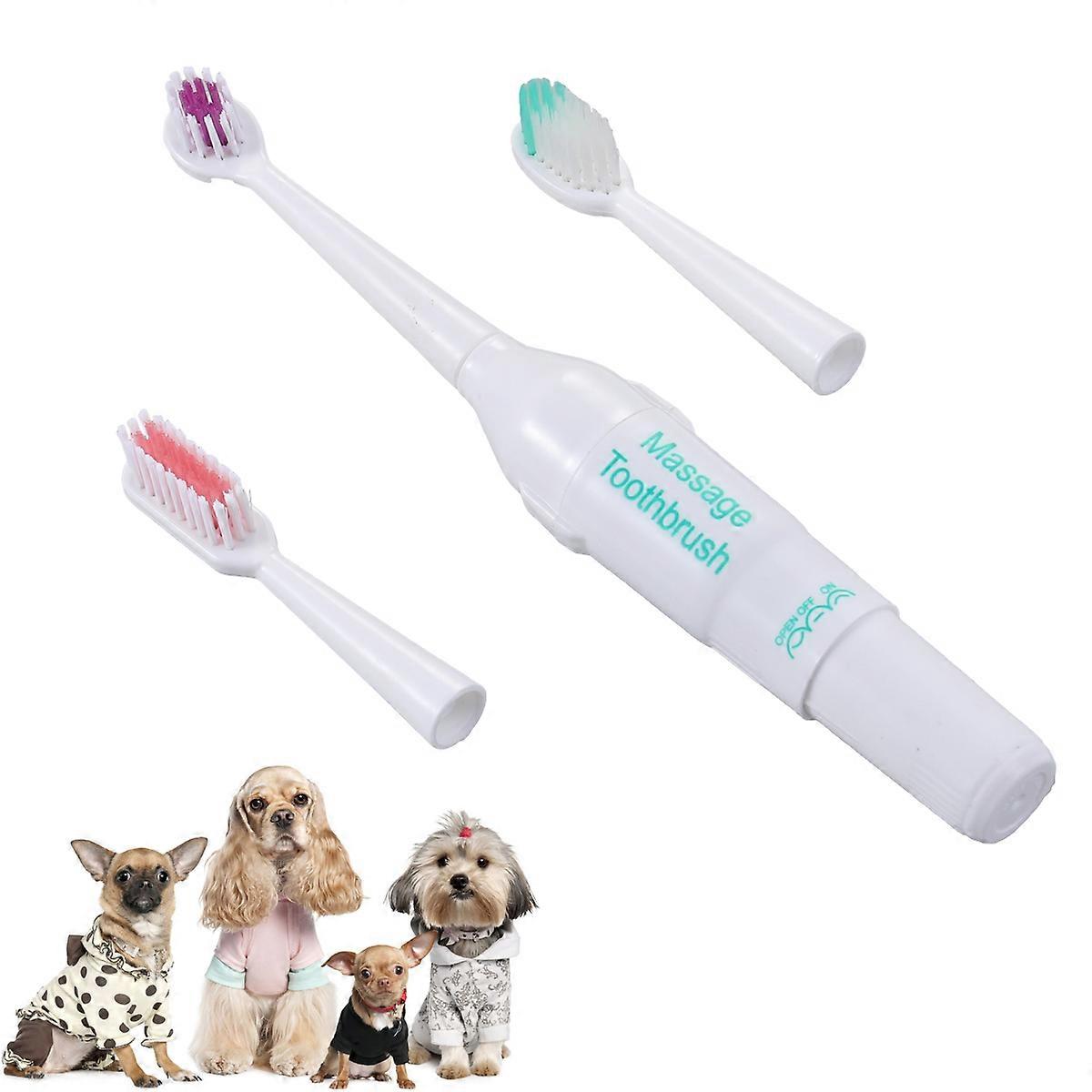 3Pc Professional Electric Toothbrush for Pets with Technology Random Color