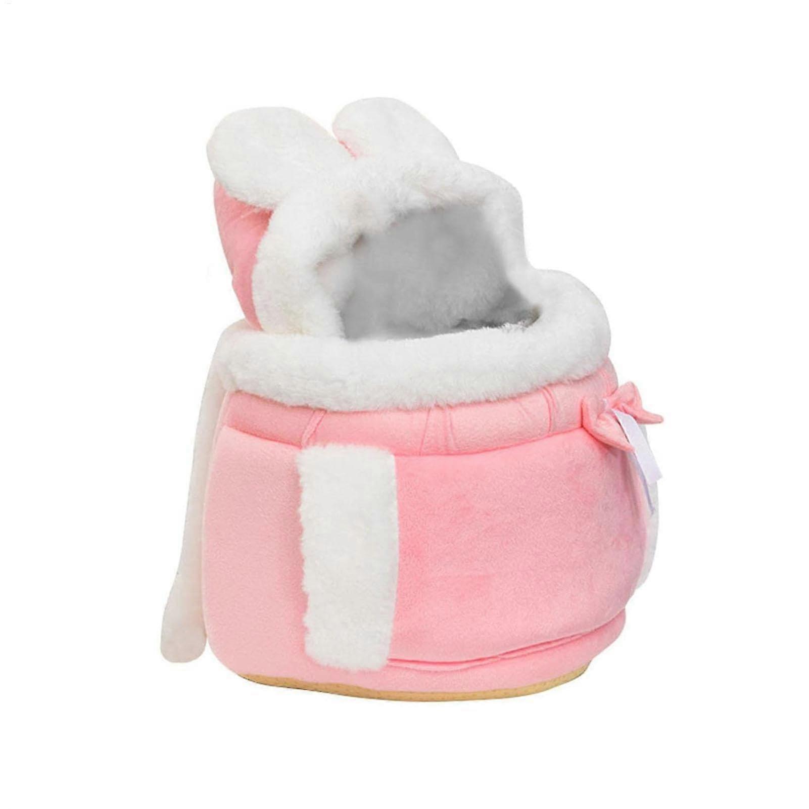 Soft Cat Carrier Cute Double Pockets Design Comfortable Adjustable Pet Cave Pink L