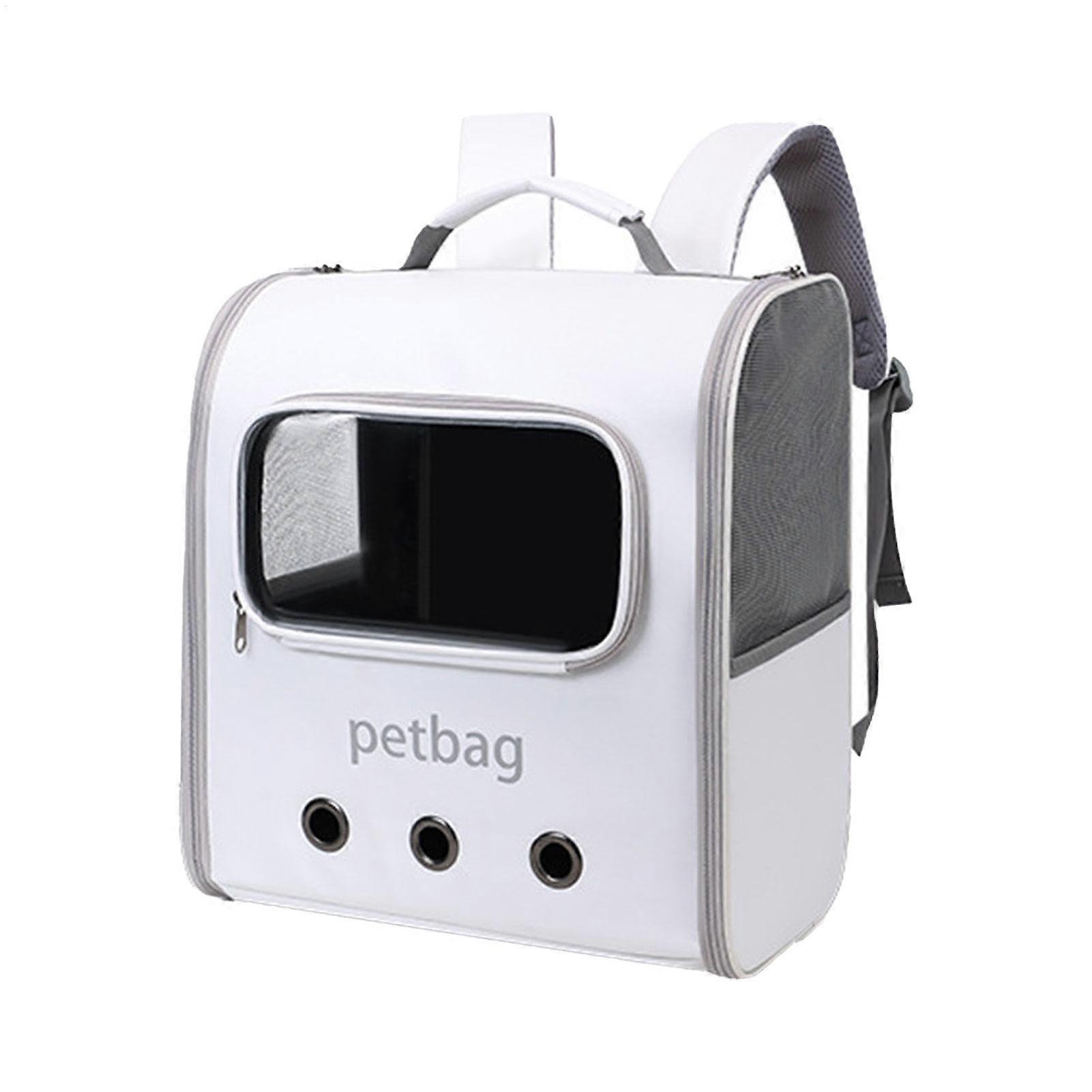 Cat Carrier Bag Expandable Foldable Cat Carrier Backpack Portable Pet Carrier White Retractable