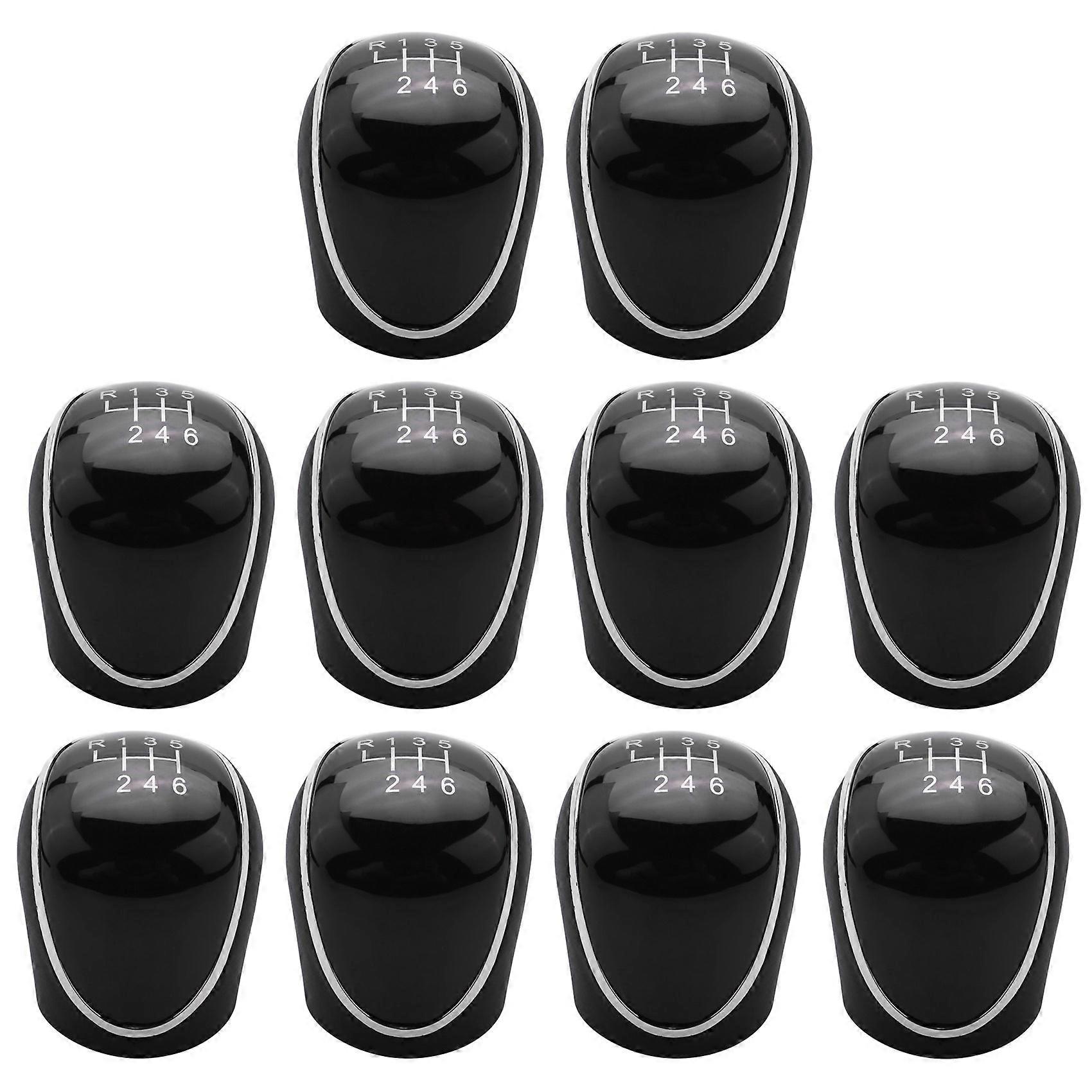 10X 6 Speed Car PU Leather Gear Shift Knob Shift Lever for Mondeo IV C-MAX Transit Focus MK3 MK4