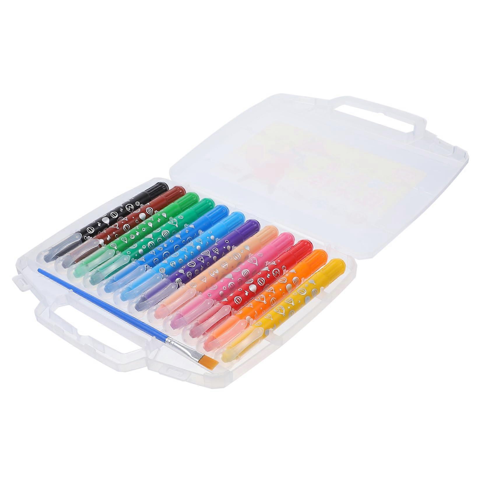 Rotating Washable Colored Pencils Water-Soluble Art Markers for Safe Body and Painting Use, High-Quality Set