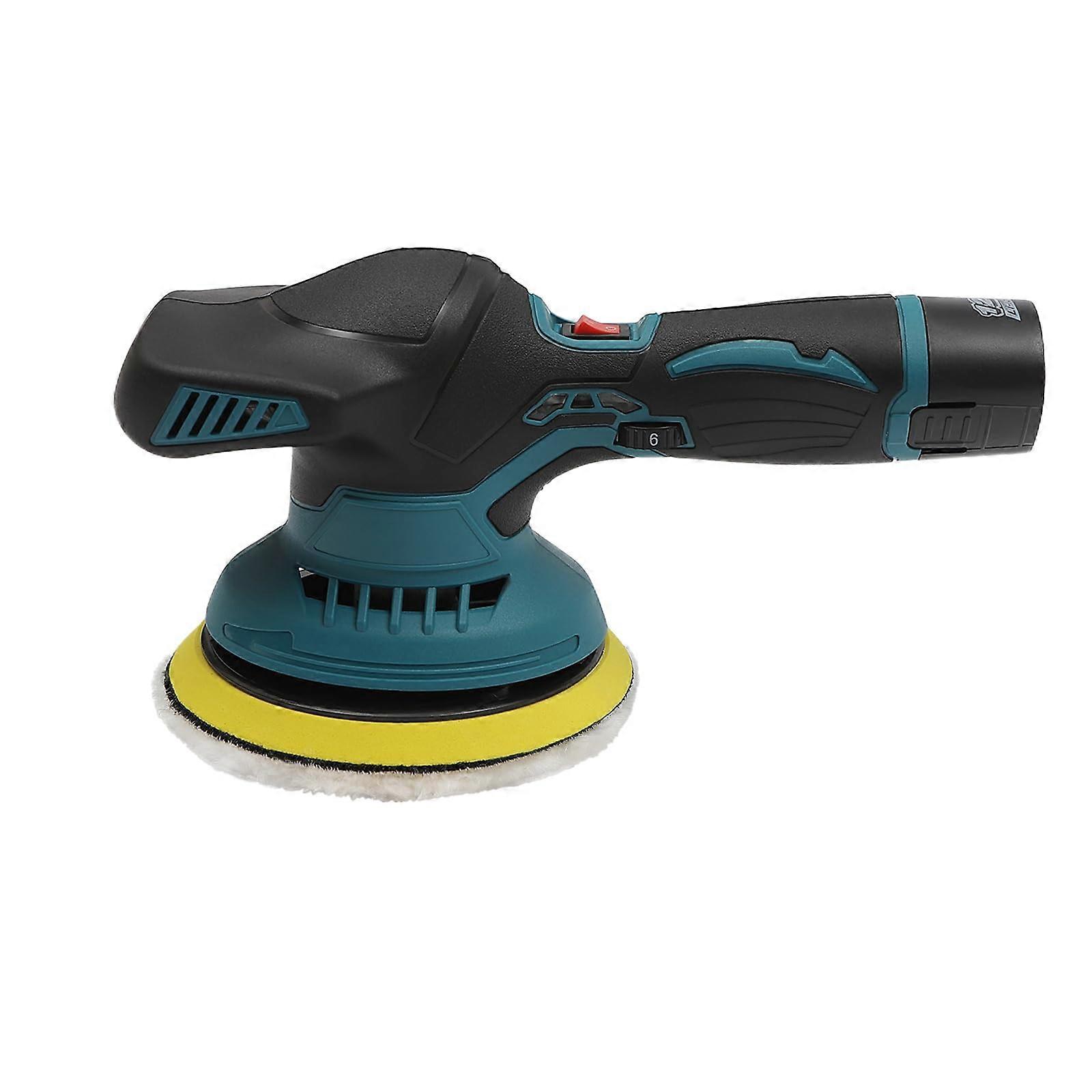 Polishing Machine Car Wax Machine with 2 Batteries, 6 Speeds 3004000 rpm, Polishing Machine with 2 Types of Polishing Sponges