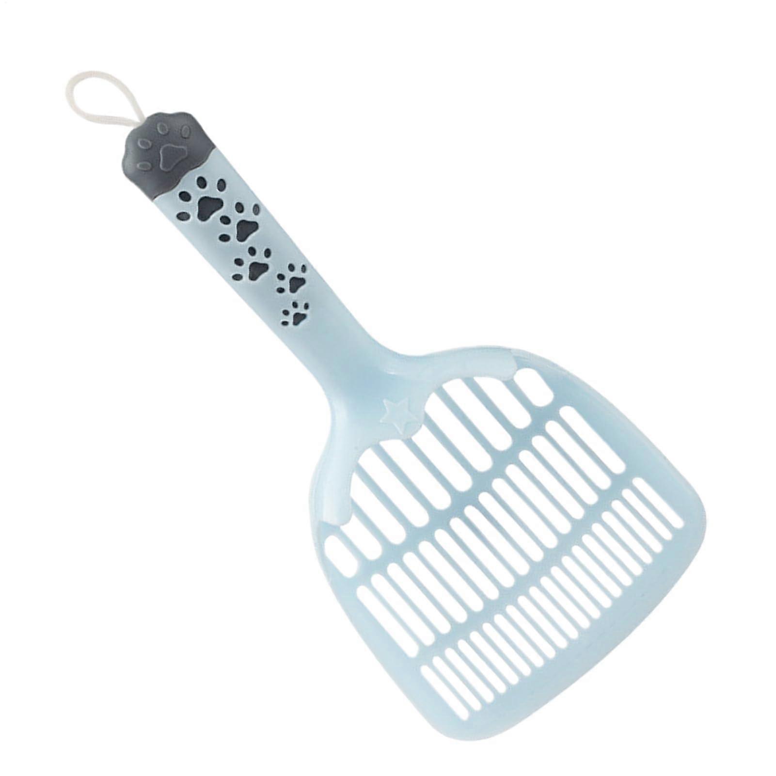 Cat Litter Scoop Portable Pet Poop Scooper HeavyDuty Clean Sieve Shovel Tool (Blue)