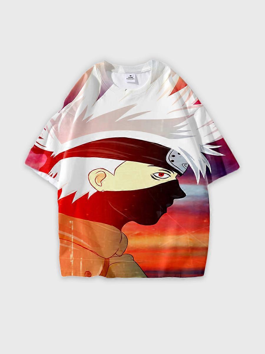 T-shirt round neck Role Pattern loose short sleeve C2365