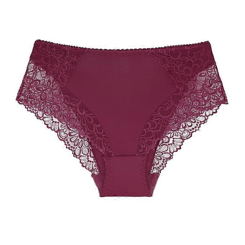 Női fehér csipke bugyi plusz méretű fehérnemű közepes magas derék virágos csipke ultra vékony fehérnemű 0XL-5Xl alsónadrág