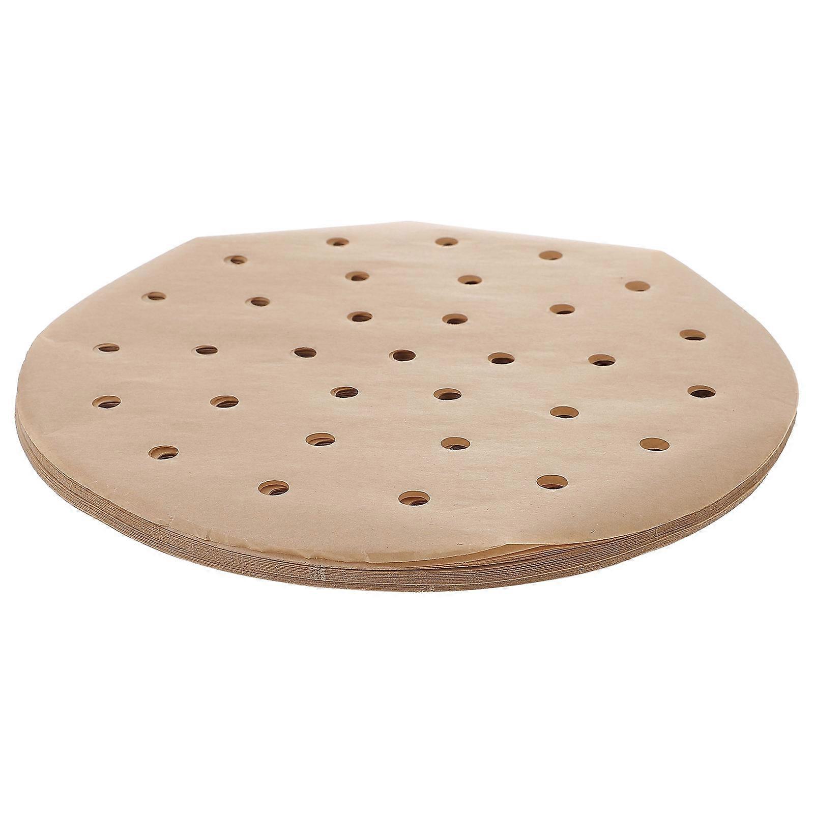 Khaki Oilproof Baking Liners for Air Fryer Made of Paper Perfect for Baking Use 100pcs