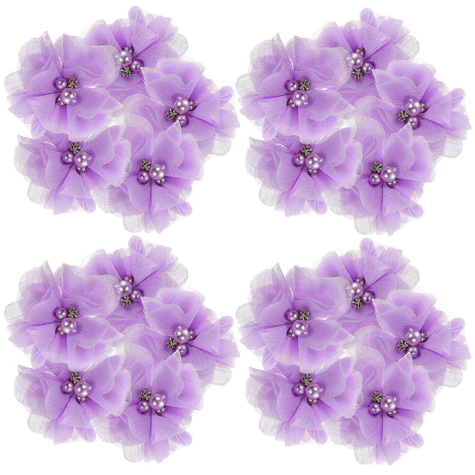 Water Drill Pearl Applique Multi-Function Craft Flowers for Decor 30Pcs