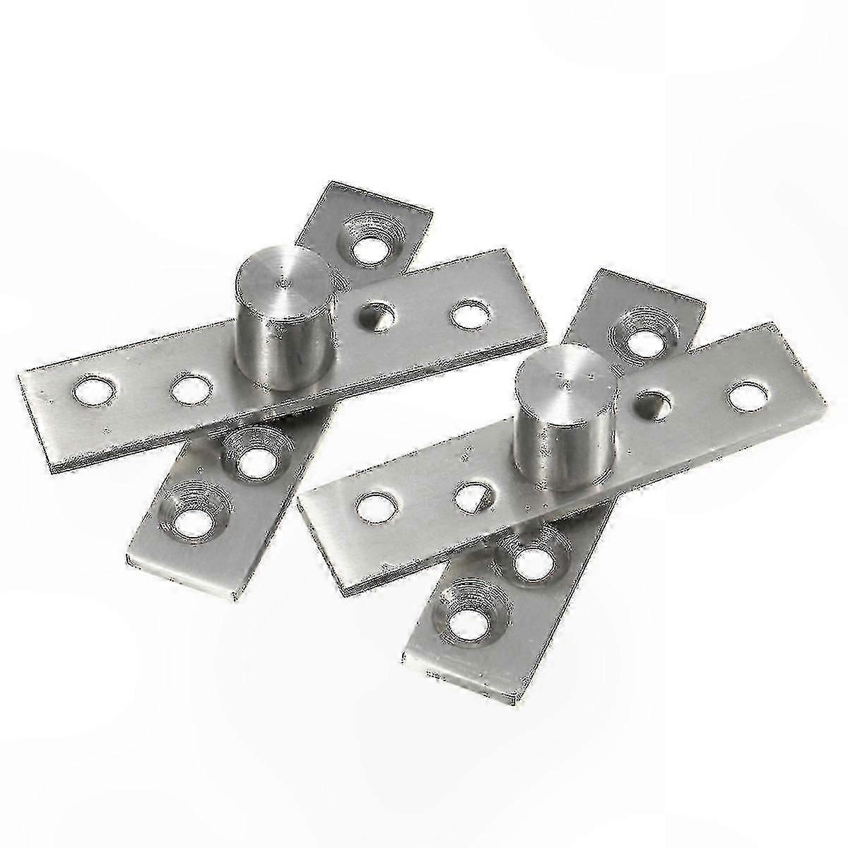 Silver 74mm Door Pivot Hinge Set for 360 Degree Rotation Hardware