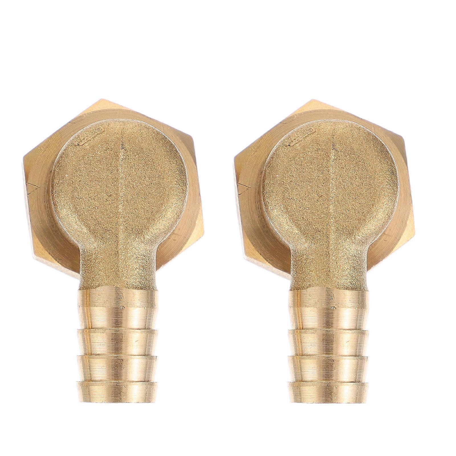 Brass Fittings Air Hose Fittings Industrial Use Water Connection 1.4×1×0.8in 2Pcs