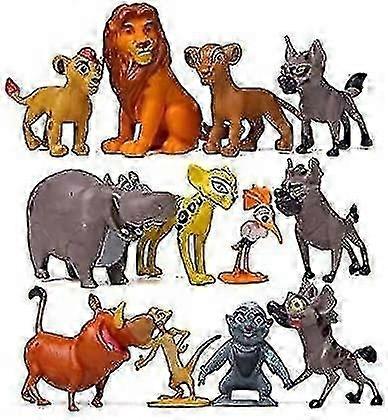 AURA De Leeuwenkoning - Actiefiguren Speelgoed 12 Stuks Set, Tales Of Mufasa & Simba Perfect The Lion