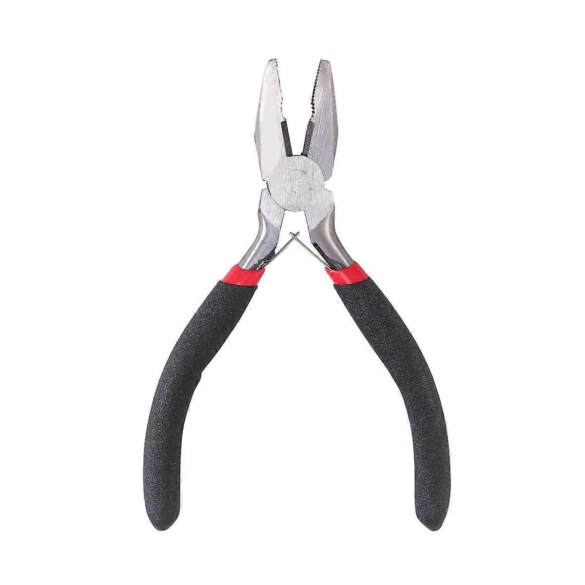Black Durable Household Pliers with Machined Jaws for Maximum Grip Strength and Comfortable Touching Grips 7 Inch