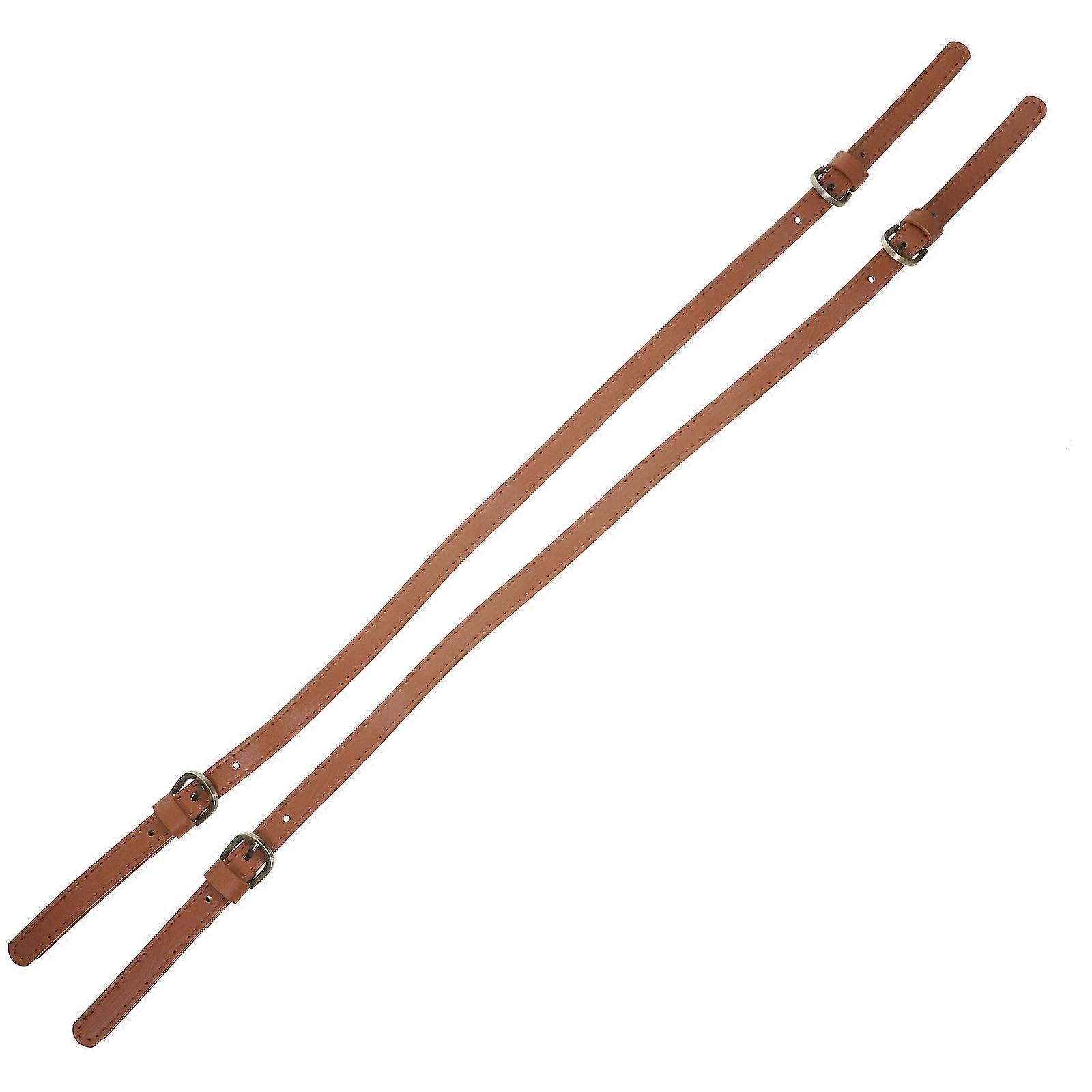 Brun syntetisk justerbar håndtaske rem til kvinder med holdbar kvalitet og klassisk design 2 stk