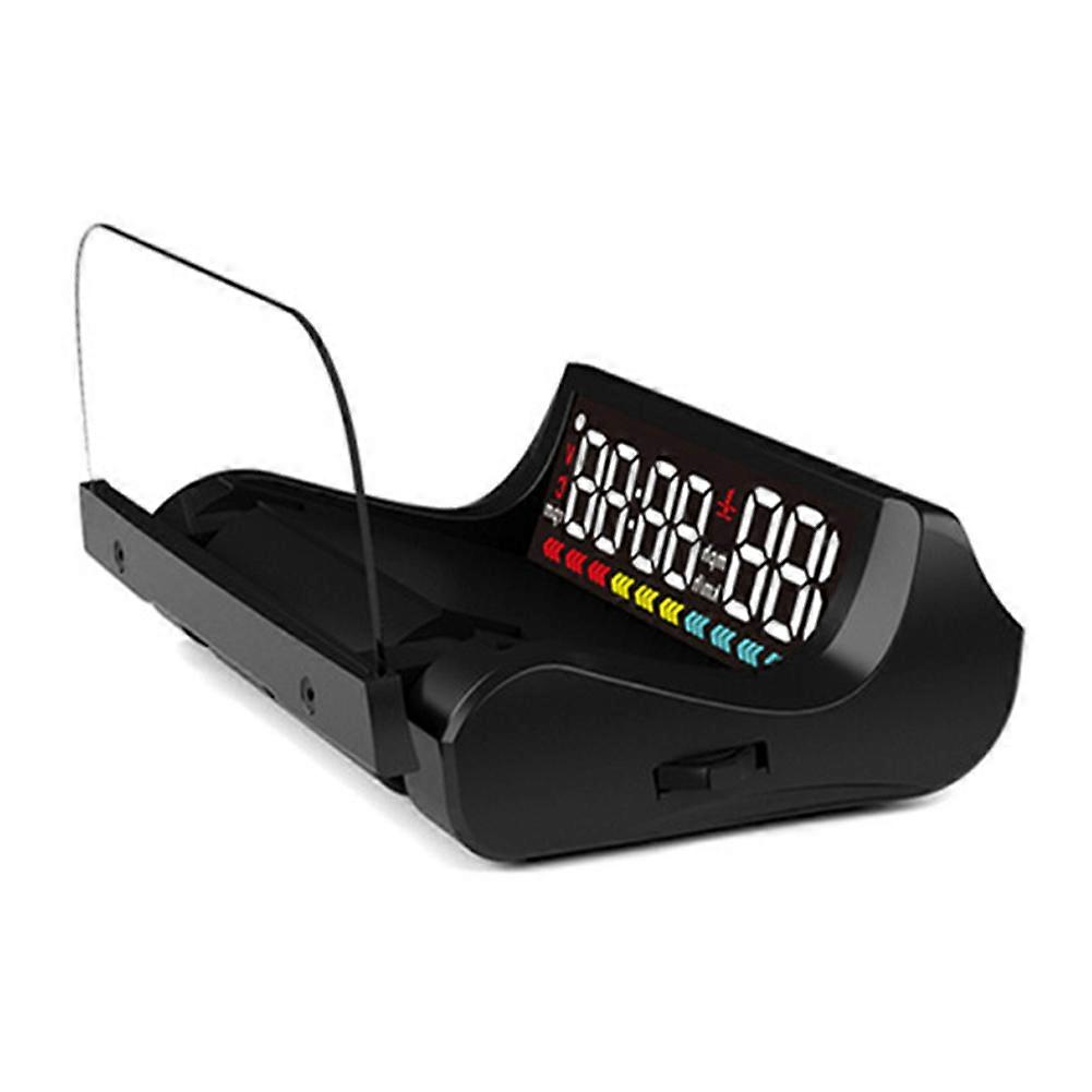 Car Head-Up Display LED Speedometer Windshield Projestor with Speed Overspeed Alarm Shift Reminder for All Cars Truck Vehicle