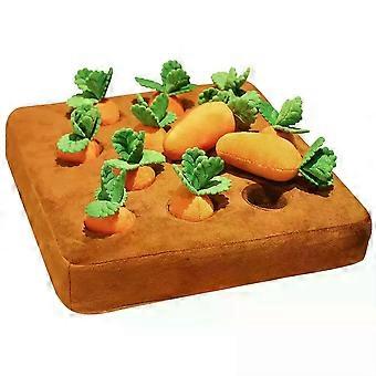 Dog Carrot Plush Toy Vegetable Chew Snuffle Mat for Dogs Cats Durable Bite Resistant Carrot Chew Games Animals Dog Toys