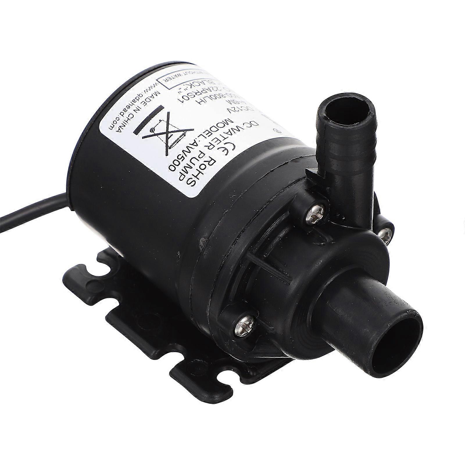 Durable Booster Pump Household Small Solar Booster Pump Black 8X6.5X5.2CM For Hydroponic System 1Pack