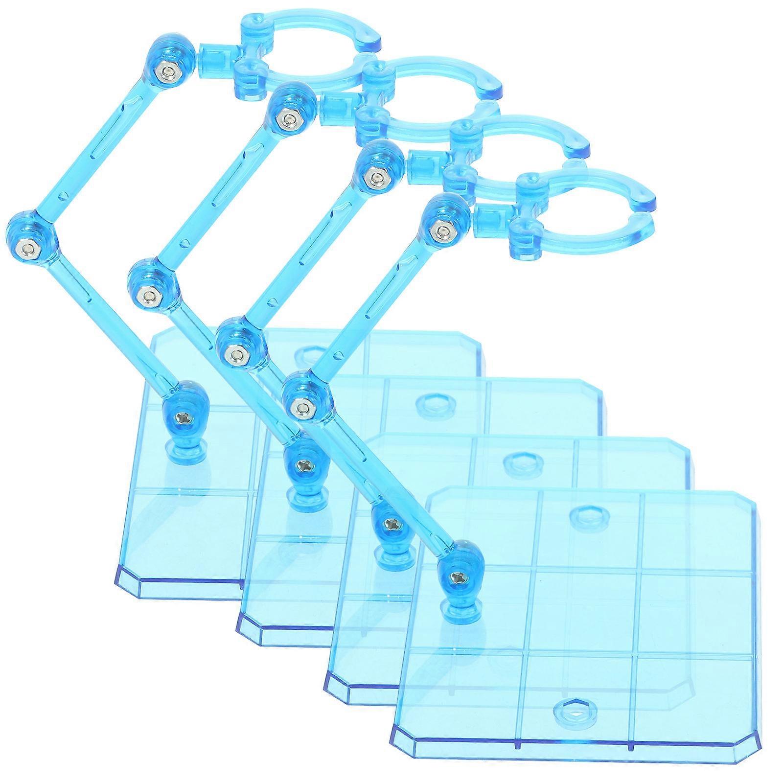 Adjustable Doll Model Supports 4Pcs Display Holder Figures Ideal For Home Use Supermarket Shopping Mall With Blue Color And Flat Bottom
