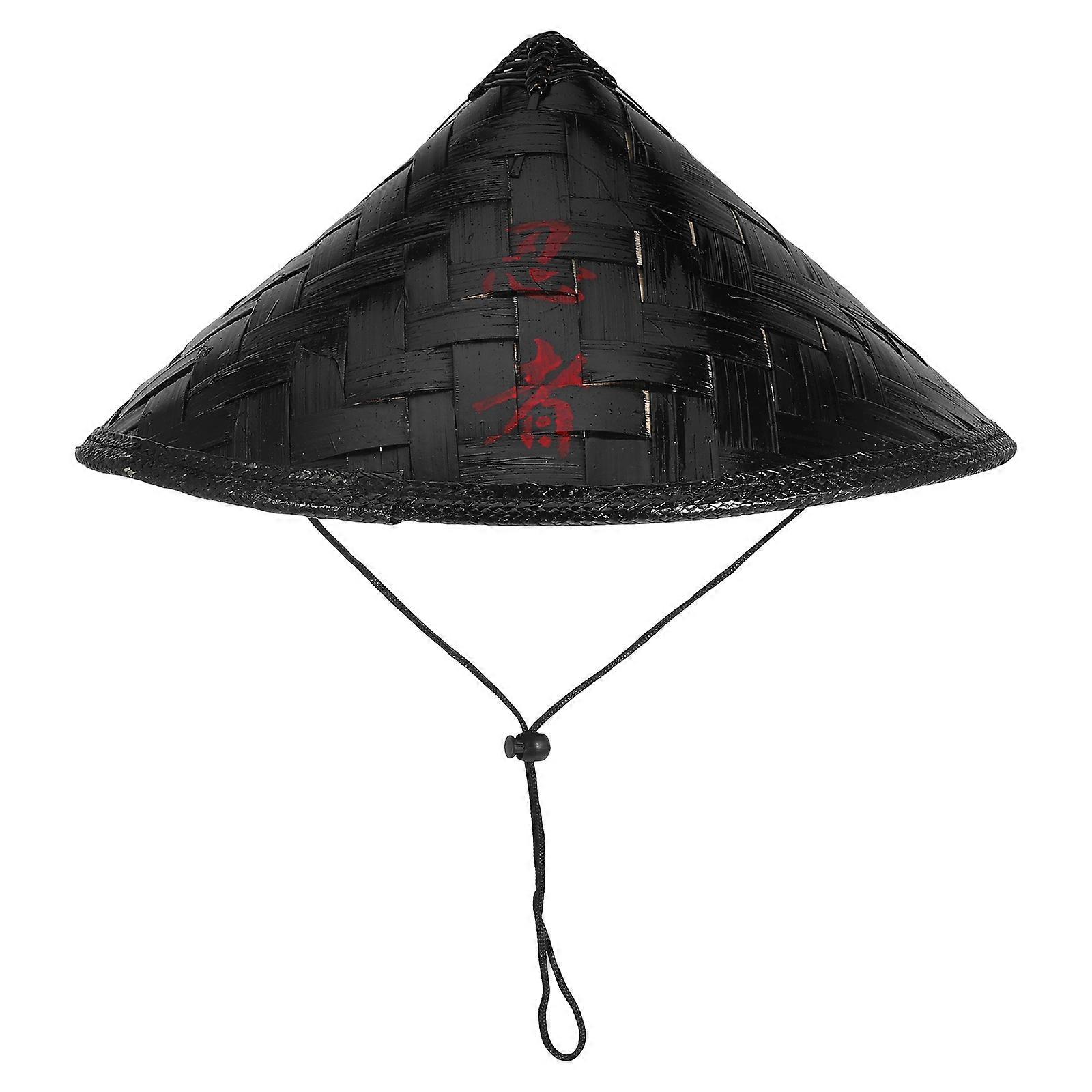 Lightweight Bamboo Samurai Hat for Cosplay and Stage Performance – Traditional Japanese Design, Breathable