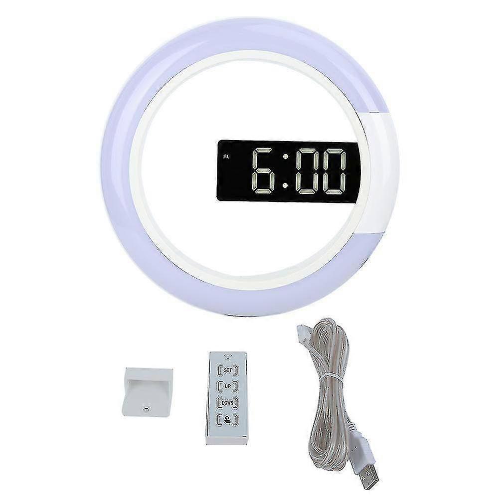 Innovative Modern LED Wall Clock with Alarm & Temperature Display - Stylish Home Decoration Light Function for Any Room