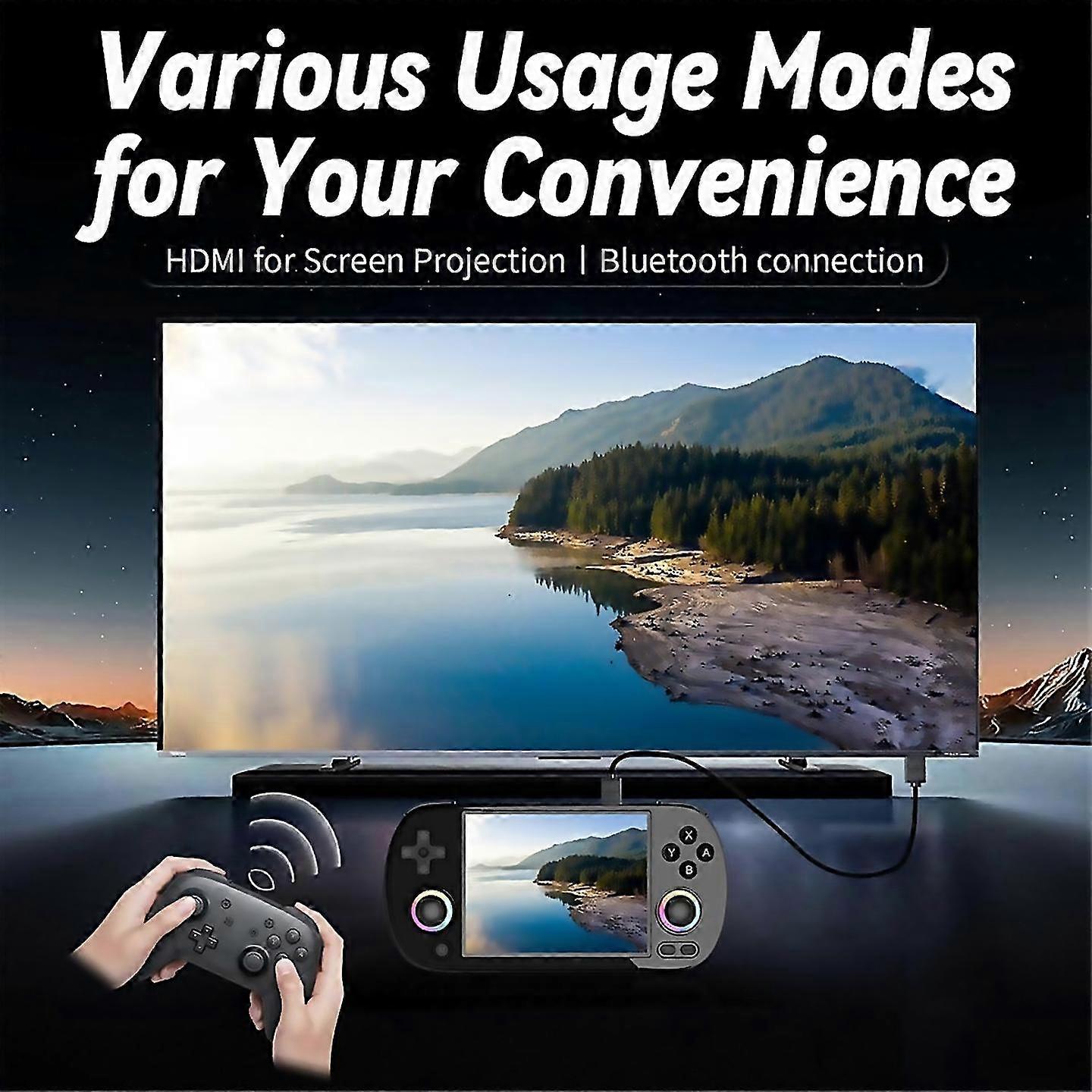 For rg40xx h retro game console 64g 5000 games 40inch screen