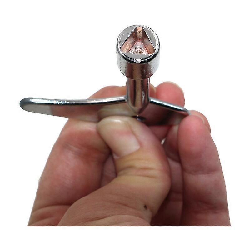 Silver metal triangular key, meter box key for gas meter box, triangular distribution cabinet key