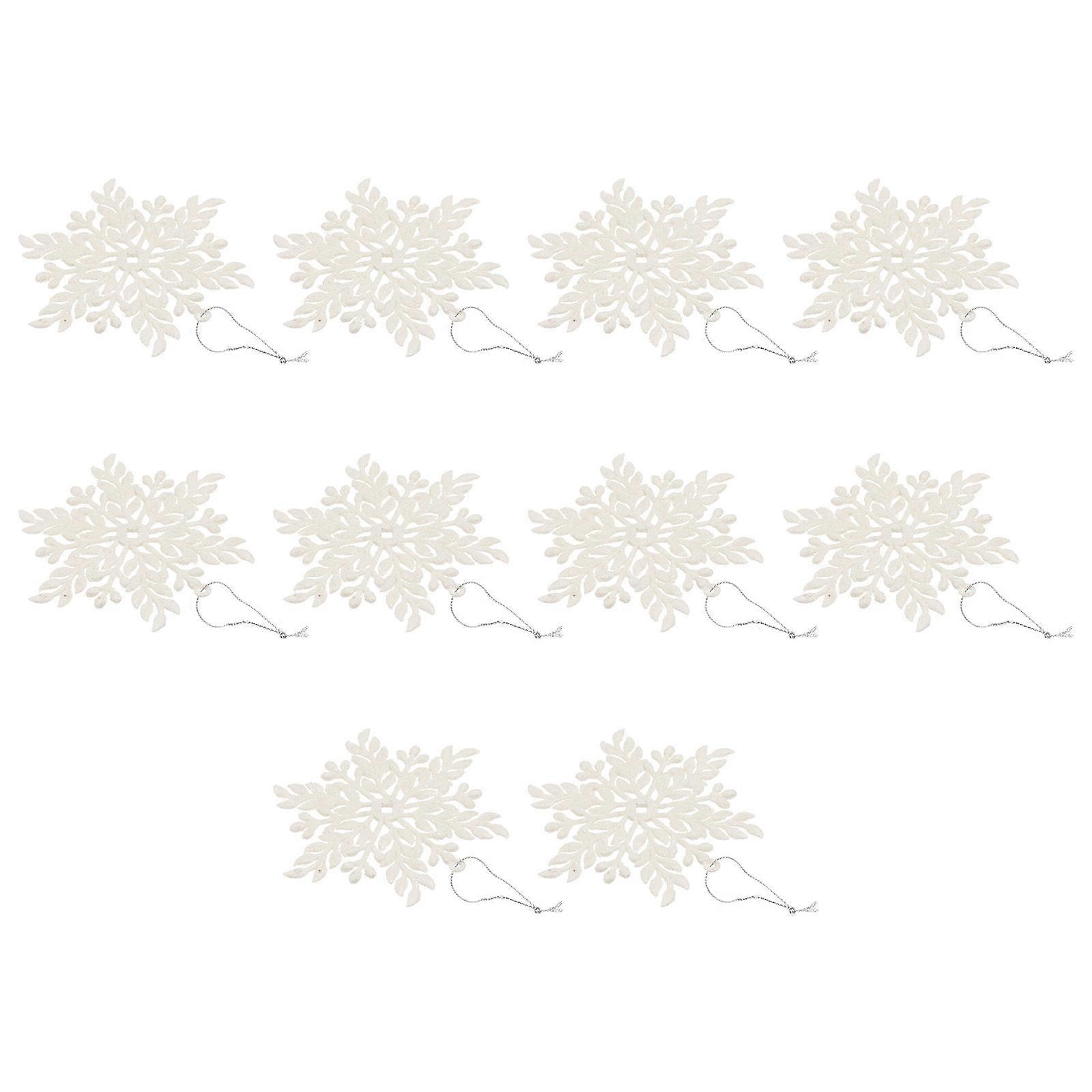 White Plastic Tree Pendant for Christmas Decor Easy to Create Joyful Atmosphere 12 Pieces