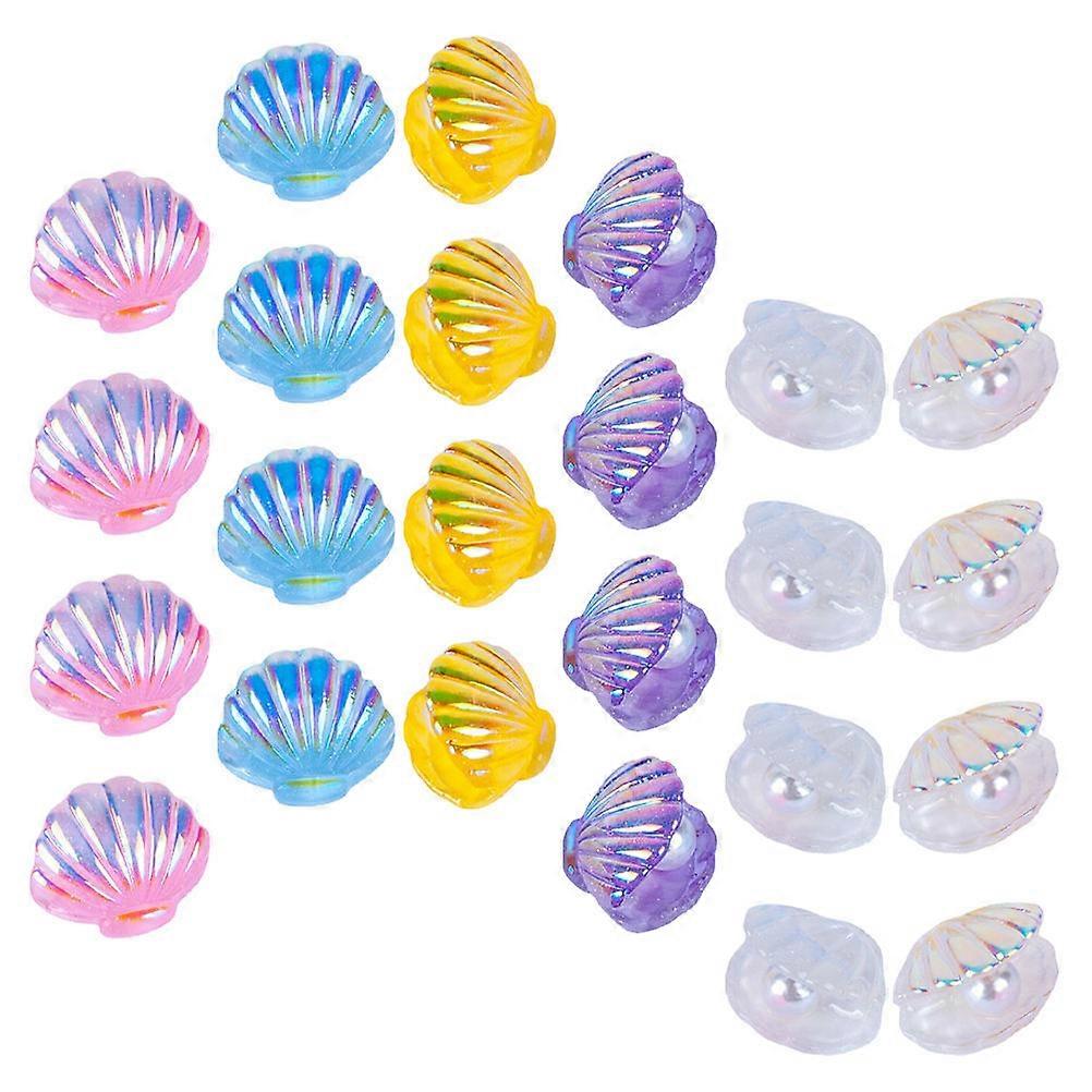 24pcs Resin Shells Craft Kit for DIY Phone Cases, Decor, Headdress & Unique Accessories   Durable & Colorful Design Elements for Creative Projects