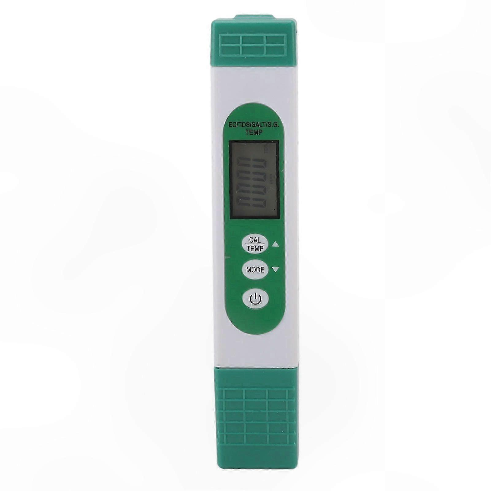 5-in-1 Digital Water Quality Tester Pen with LCD Backlight for TDS, EC, SALT, S.G, and Temperature Measurement