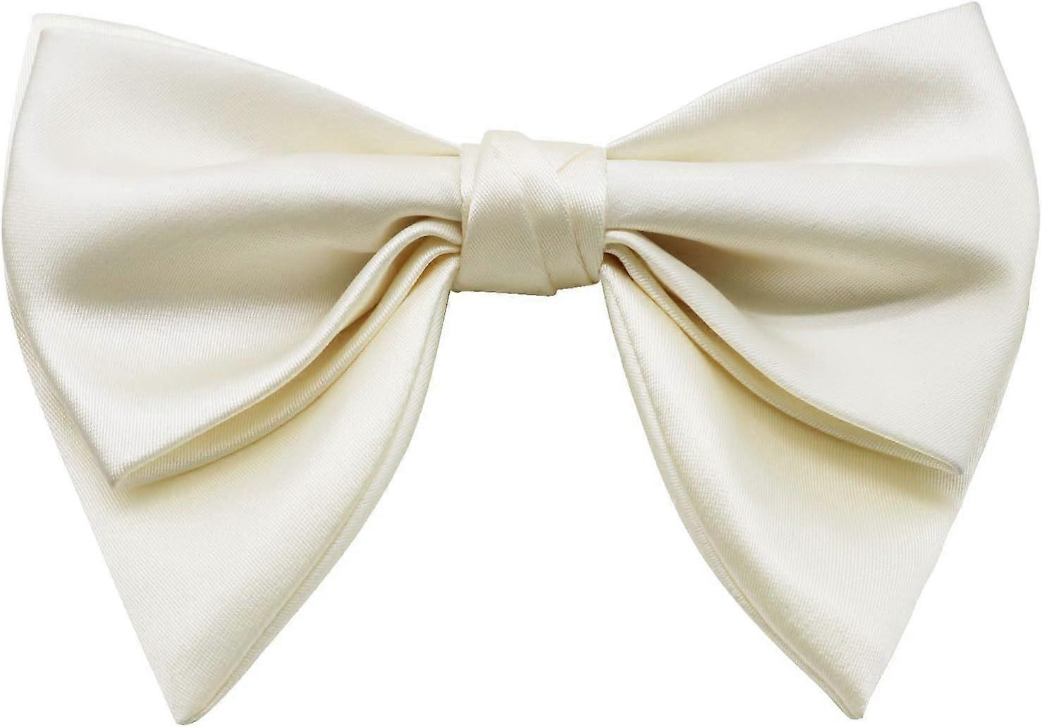 Oversized Bow Ties for Men Solid Color PreTied Adjustable Bow Tie for Wedding