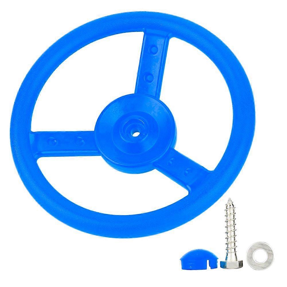 Plastic Outdoor Playground Small Steering Wheel Toy Swing Set Accessories (blue)