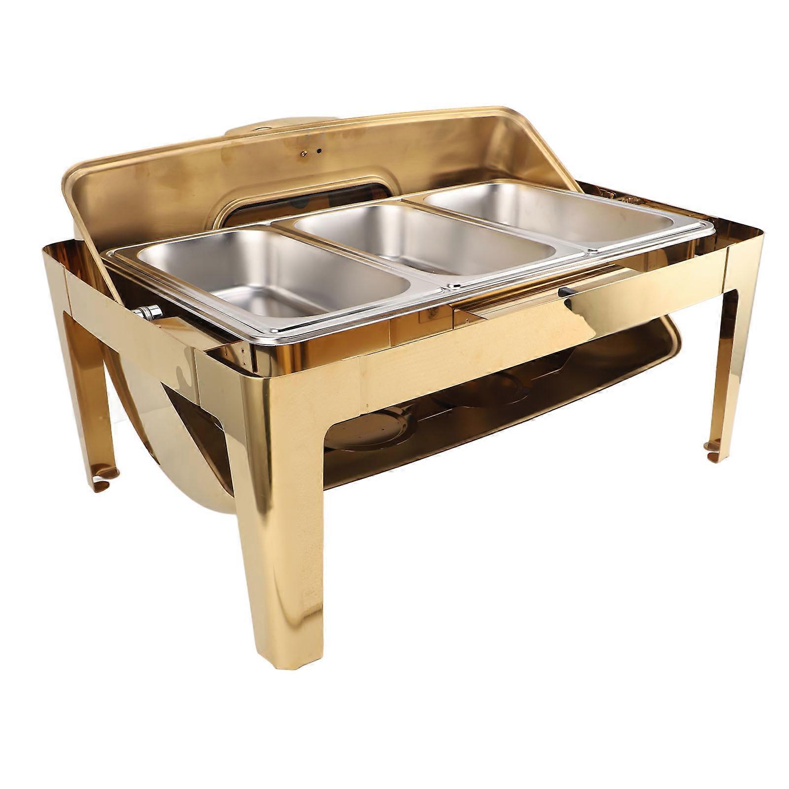 電気チャフィングディッシュ9Lステンレススチールビュッフェウォーマー400W 64x44cm